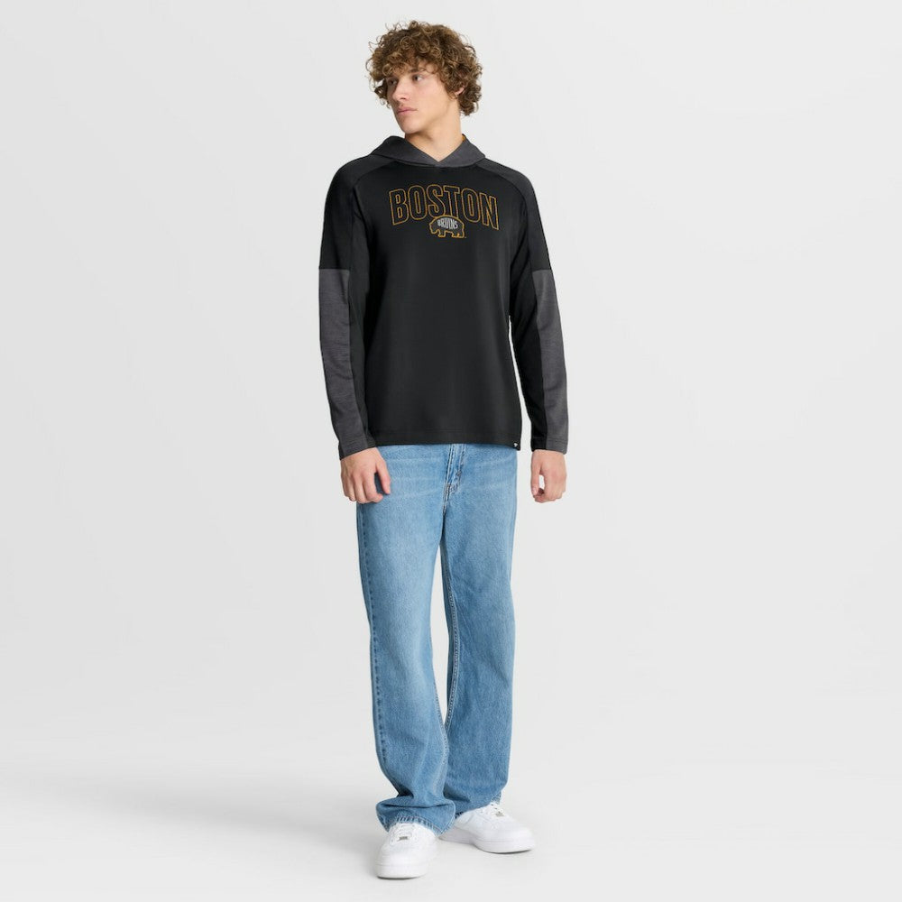 NHL Boston Bruins Fanatics Penalty Shot Long Sleeve Hoodie T-Shirt - Black