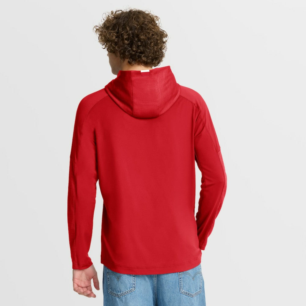 NHL Detroit Red Wings Fanatics Penalty Shot Long Sleeve Hoodie T-Shirt - Red