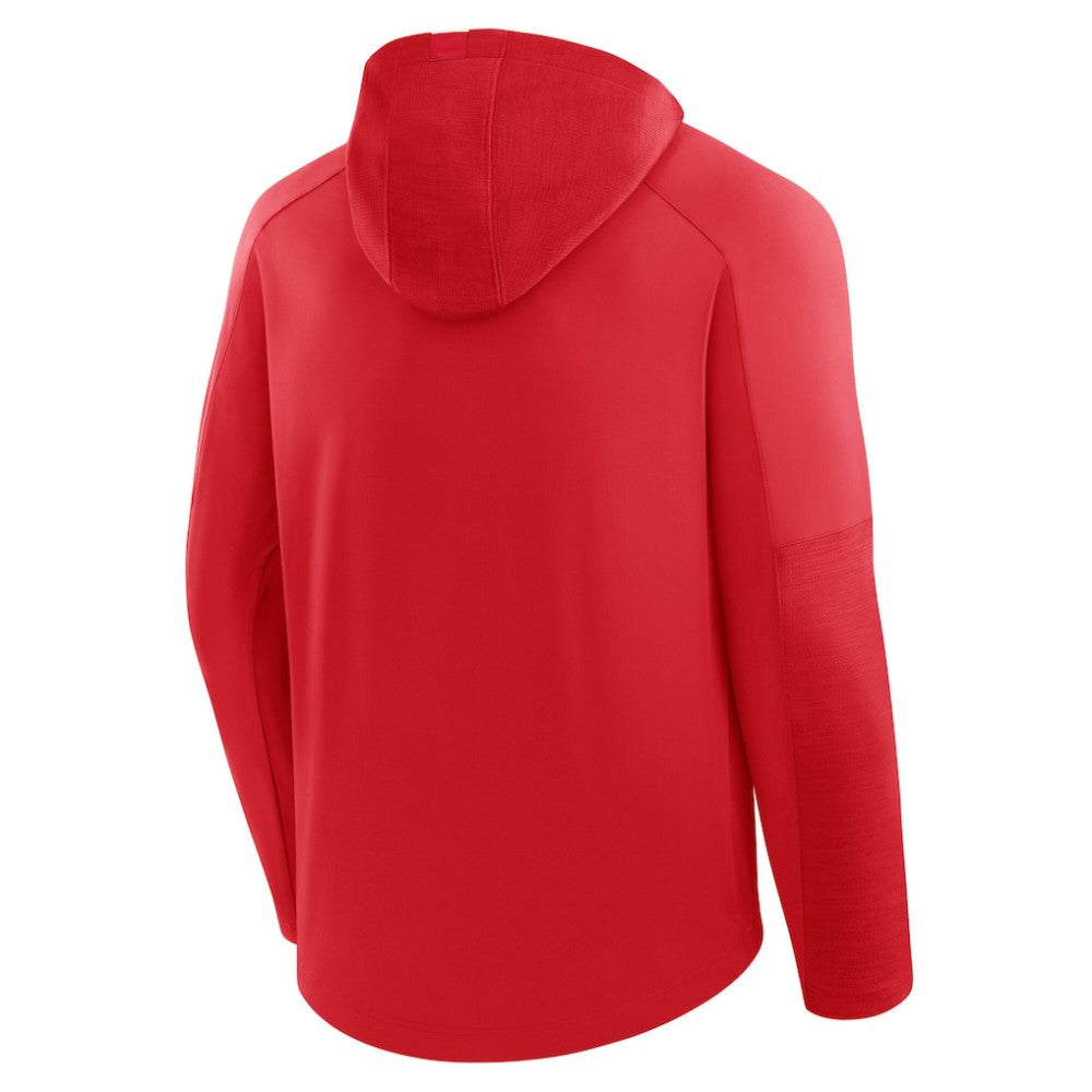 NHL Detroit Red Wings Fanatics Penalty Shot Long Sleeve Hoodie T-Shirt - Red