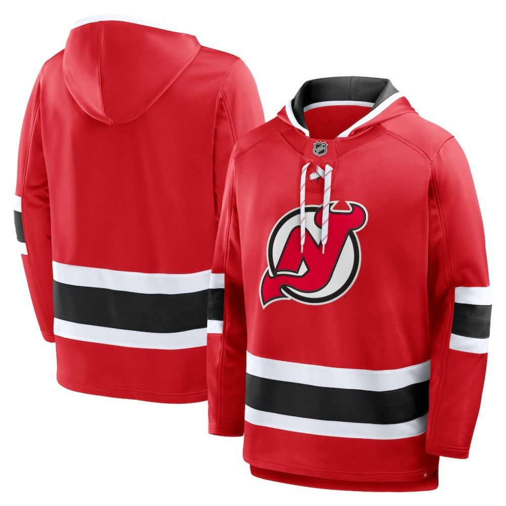 NHL New Jersey Devils Fanatics Prime Time Fleece Hoodie - Red