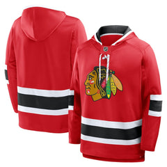 NHL Chicago Blackhawks Fanatics Prime Time Fleece Hoodie - Red