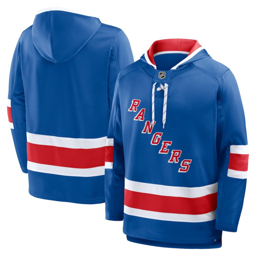 NHL New York Rangers Fanatics Prime Time Fleece Hoodie - Blue