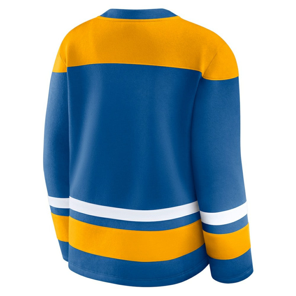 NHL St. Louis Blues Fanatics Women's Icing Long Sleeve Lace Up Sweatshirt - Blue
