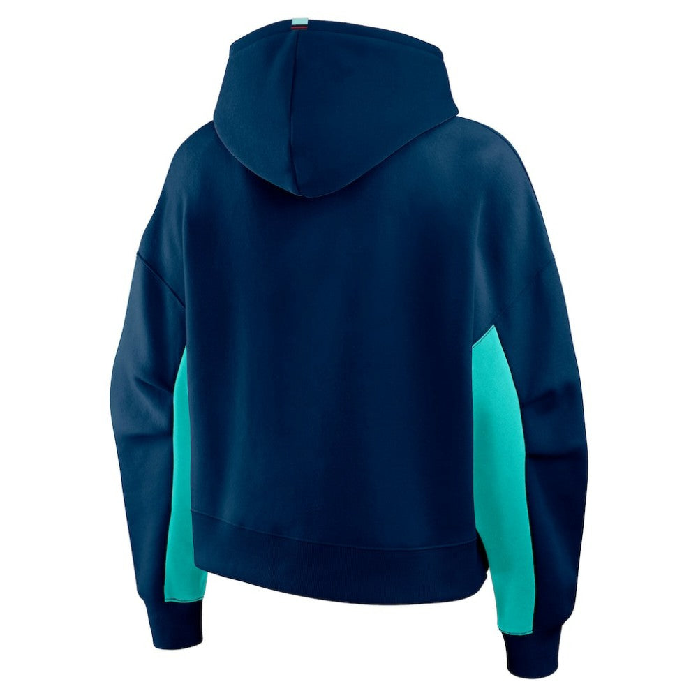 NHL Seattle Kraken Fanatics Women's Back Check Boxy Hoodie - Navy