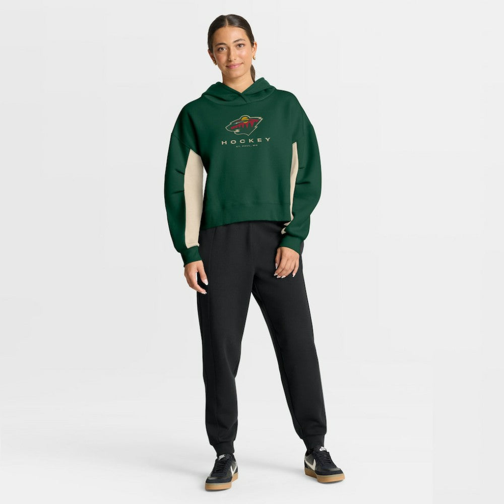 NHL Minnesota Wild Fanatics Women's Back Check Boxy Hoodie - Green