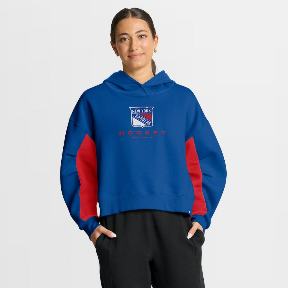 NHL New York Rangers Fanatics Women's Back Check Boxy Hoodie - Blue