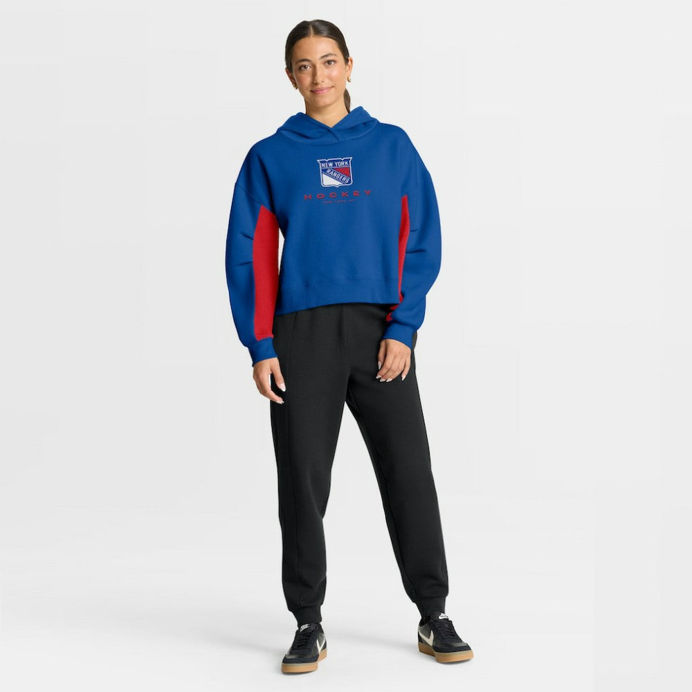 NHL New York Rangers Fanatics Women's Back Check Boxy Hoodie - Blue
