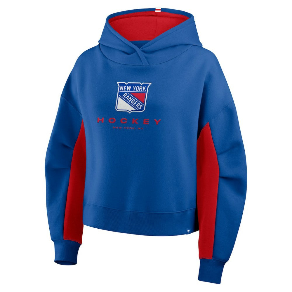 NHL New York Rangers Fanatics Women's Back Check Boxy Hoodie - Blue