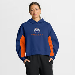 NHL Edmonton Oilers Fanatics Women's Back Check Boxy Hoodie - Royal