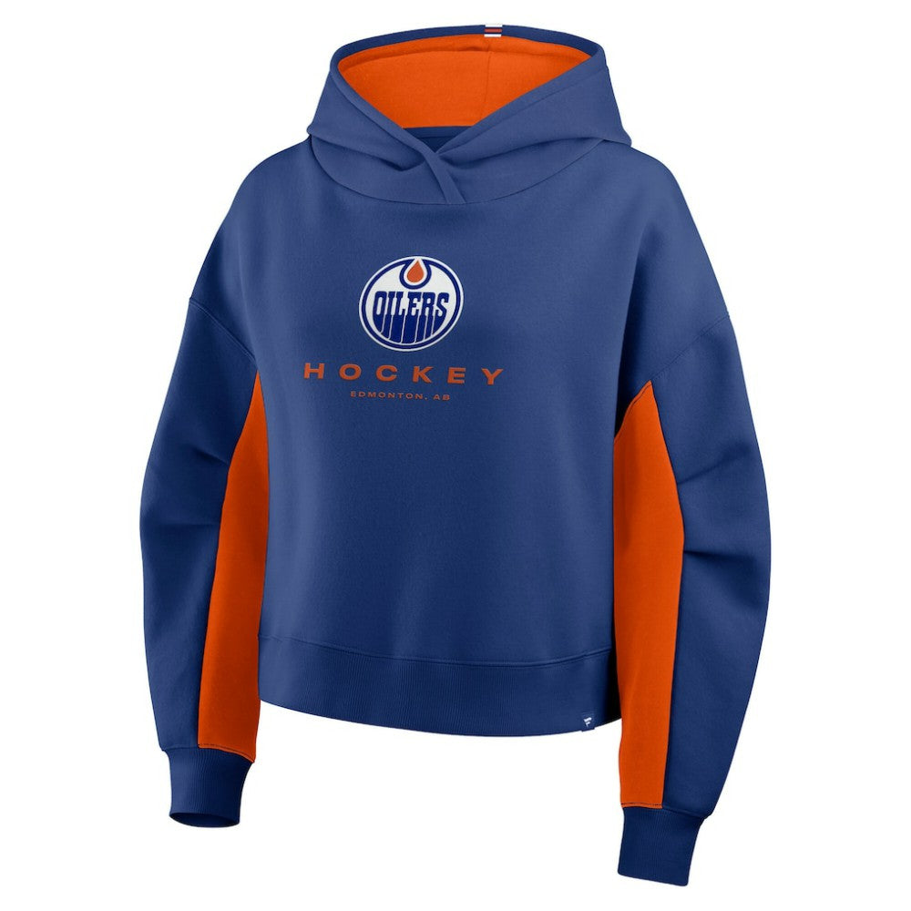 NHL Edmonton Oilers Fanatics Women's Back Check Boxy Hoodie - Royal