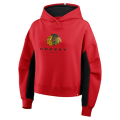 NHL Chicago Blackhawks Fanatics Women's Back Check Boxy Hoodie - Red
