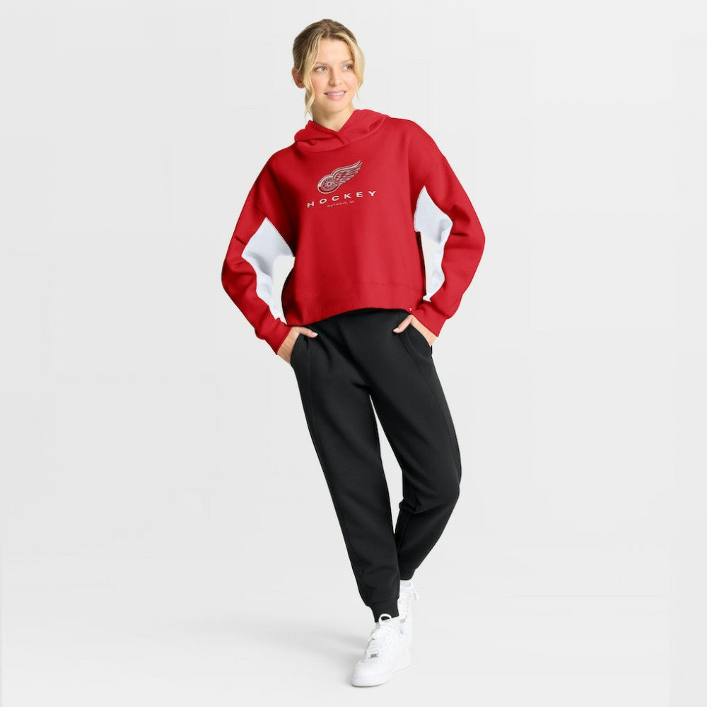 NHL Detroit Red Wings Fanatics Women's Back Check Boxy Hoodie - Red