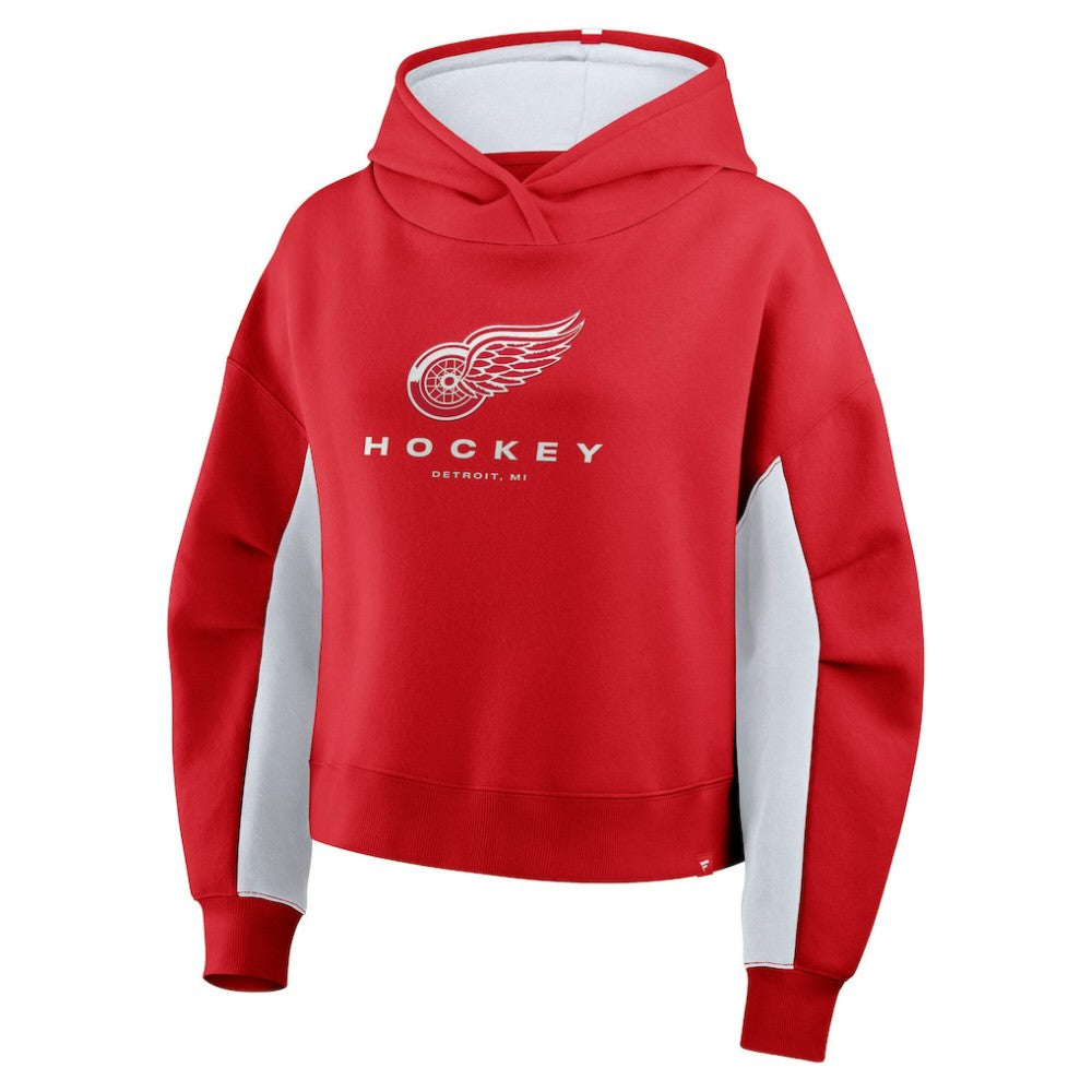NHL Detroit Red Wings Fanatics Women's Back Check Boxy Hoodie - Red