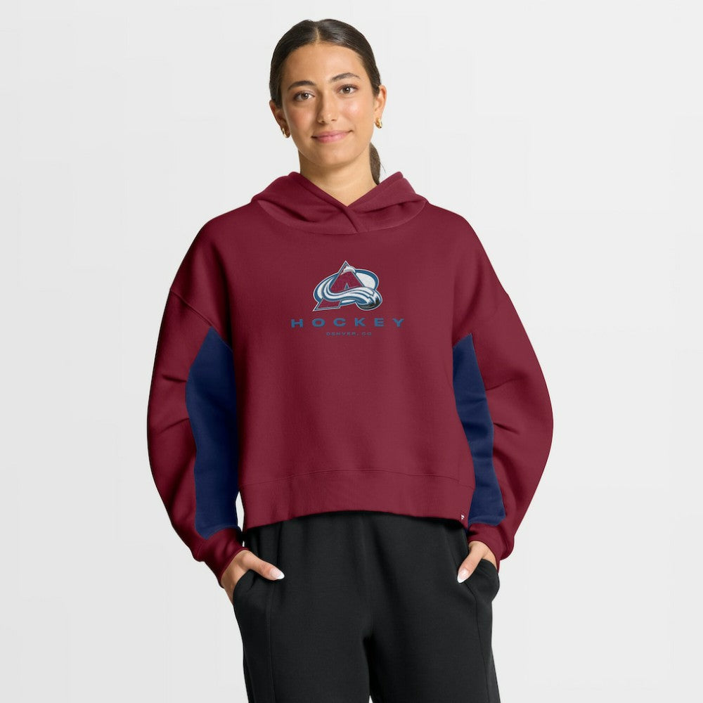 NHL Colorado Avalanche Fanatics Women's Back Check Boxy Hoodie - Burgundy