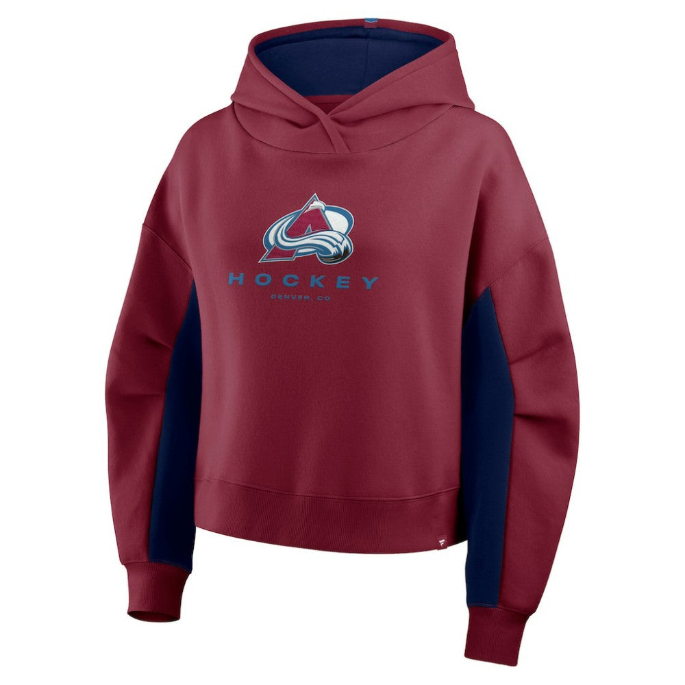 NHL Colorado Avalanche Fanatics Women's Back Check Boxy Hoodie - Burgundy