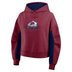 NHL Colorado Avalanche Fanatics Women's Back Check Boxy Hoodie - Burgundy
