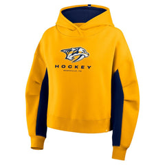 NHL Nashville Predators Fanatics Women's Back Check Boxy Hoodie - Gold