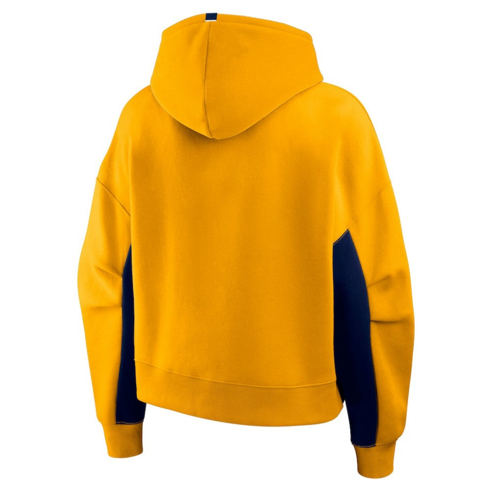 NHL Nashville Predators Fanatics Women's Back Check Boxy Hoodie - Gold