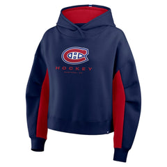 NHL Montreal Canadiens Fanatics Women's Back Check Boxy Hoodie - Navy