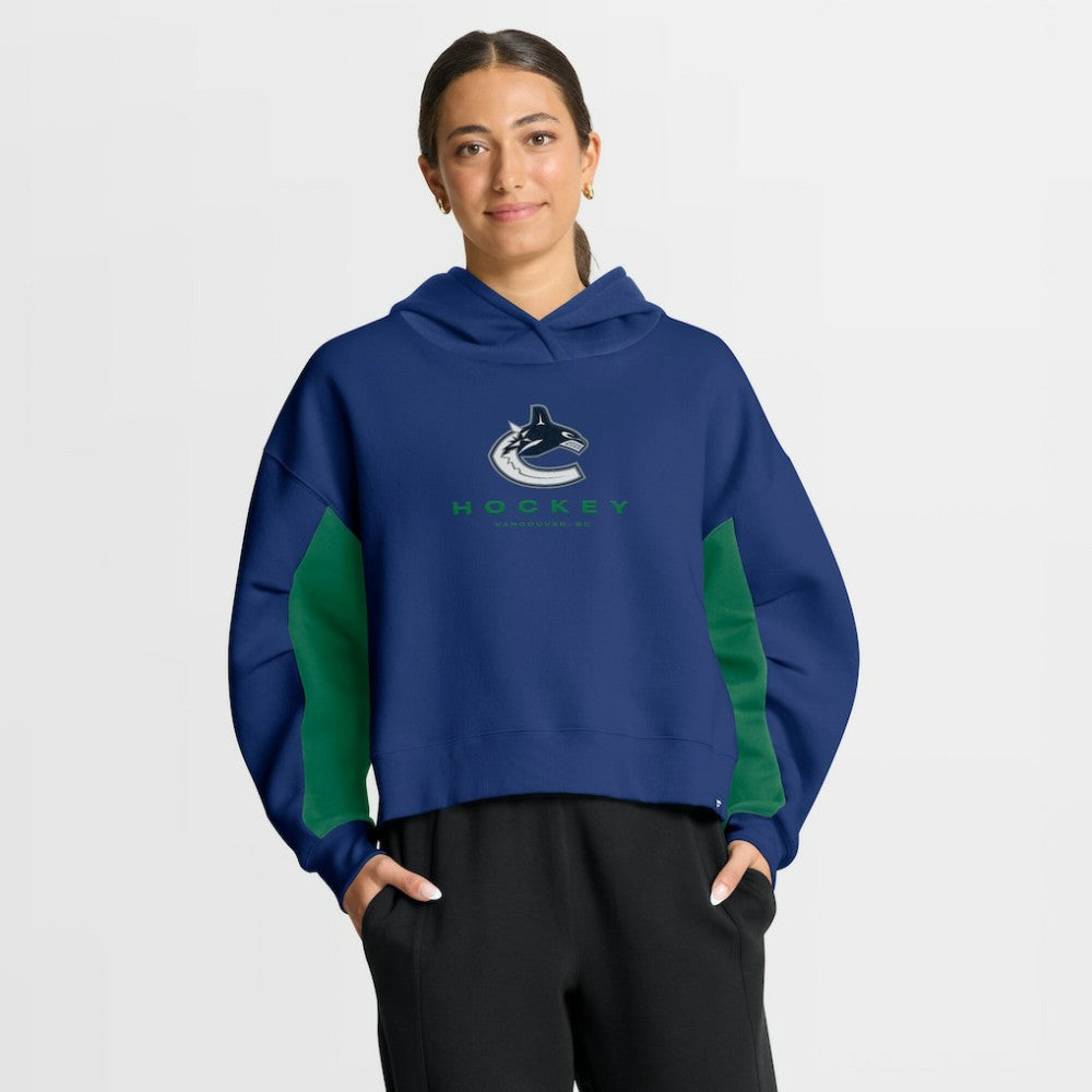 NHL Vancouver Canucks Fanatics Women's Back Check Boxy Hoodie - Blue