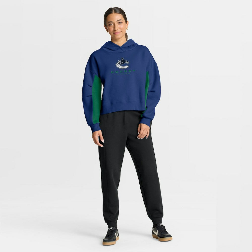 NHL Vancouver Canucks Fanatics Women's Back Check Boxy Hoodie - Blue