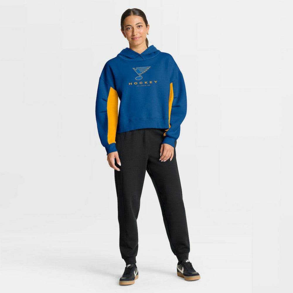 NHL St. Louis Blues Fanatics Women's Back Check Boxy Hoodie - Blue