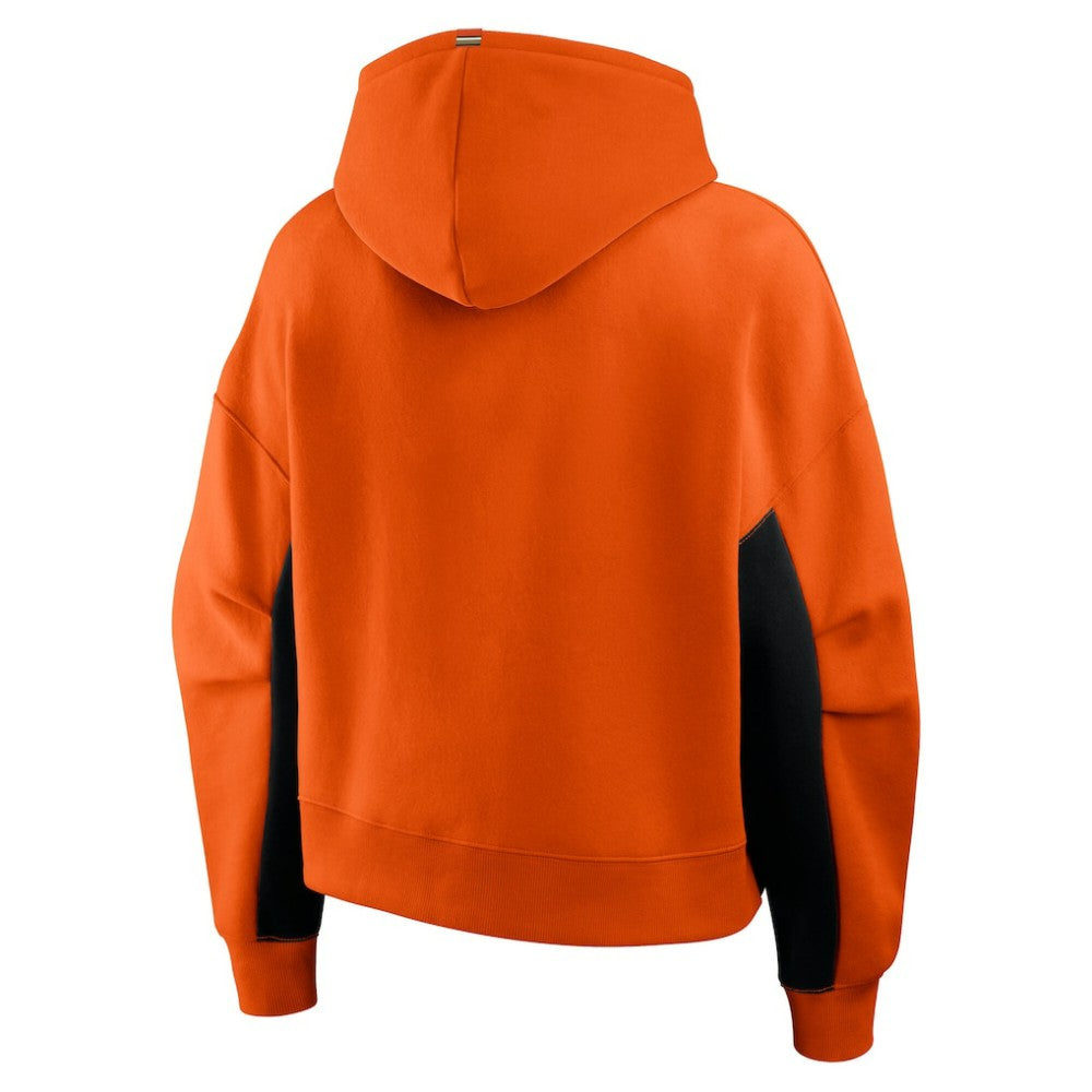 NHL Anaheim Ducks Fanatics Women's Back Check Boxy Hoodie - Orange