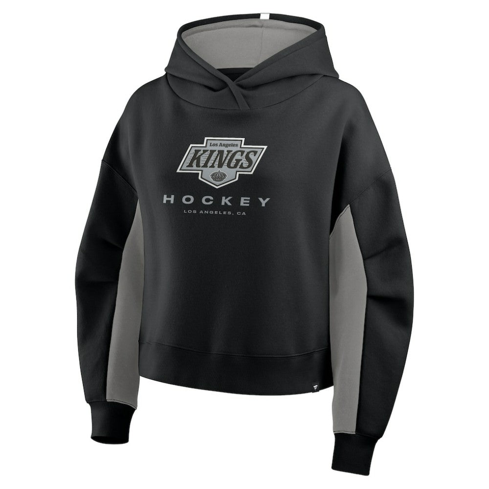 NHL Los Angeles Kings Fanatics Women's Back Check Boxy Hoodie - Black