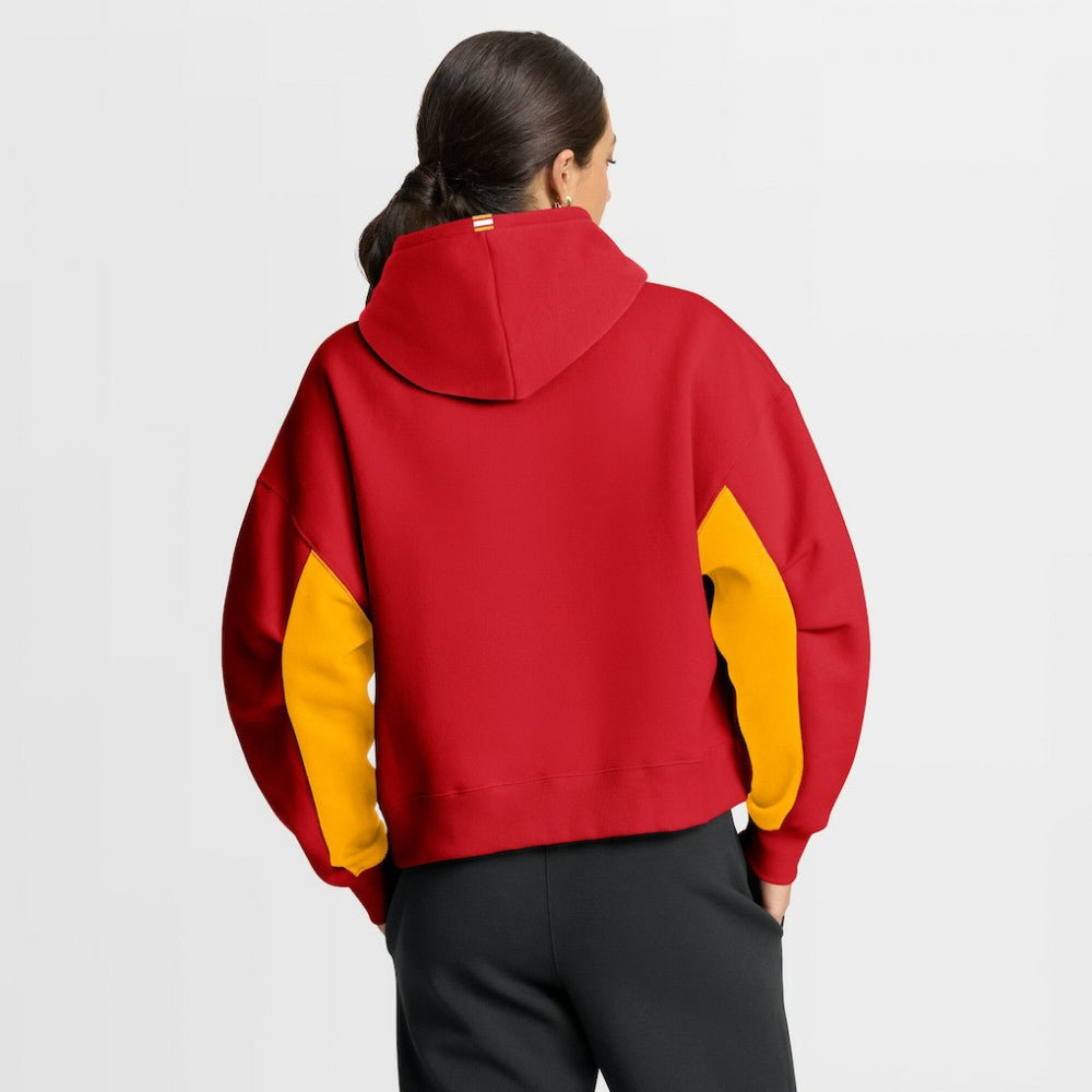 NHL Calgary Flames Fanatics Women's Back Check Boxy Hoodie - Red