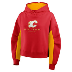 NHL Calgary Flames Fanatics Women's Back Check Boxy Hoodie - Red