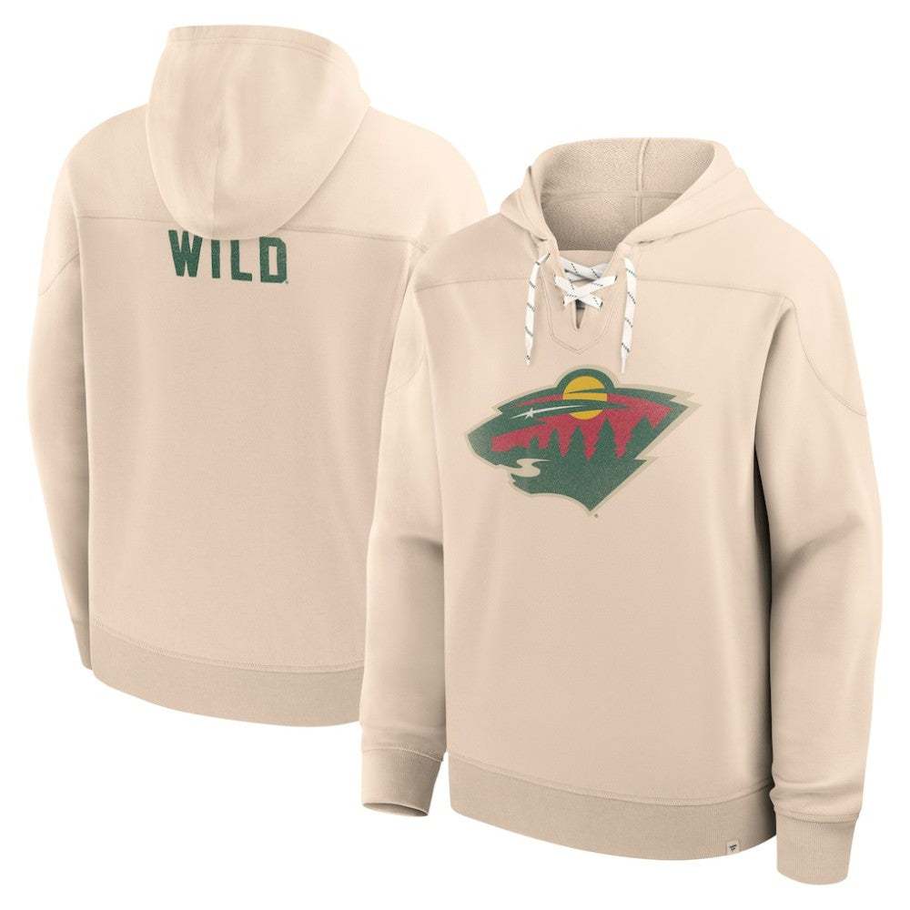 NHL Minnesota Wild Fanatics Vintage Hoodie - Cream