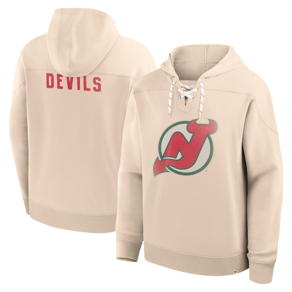 NHL New Jersey Devils Fanatics Vintage Hoodie - Cream
