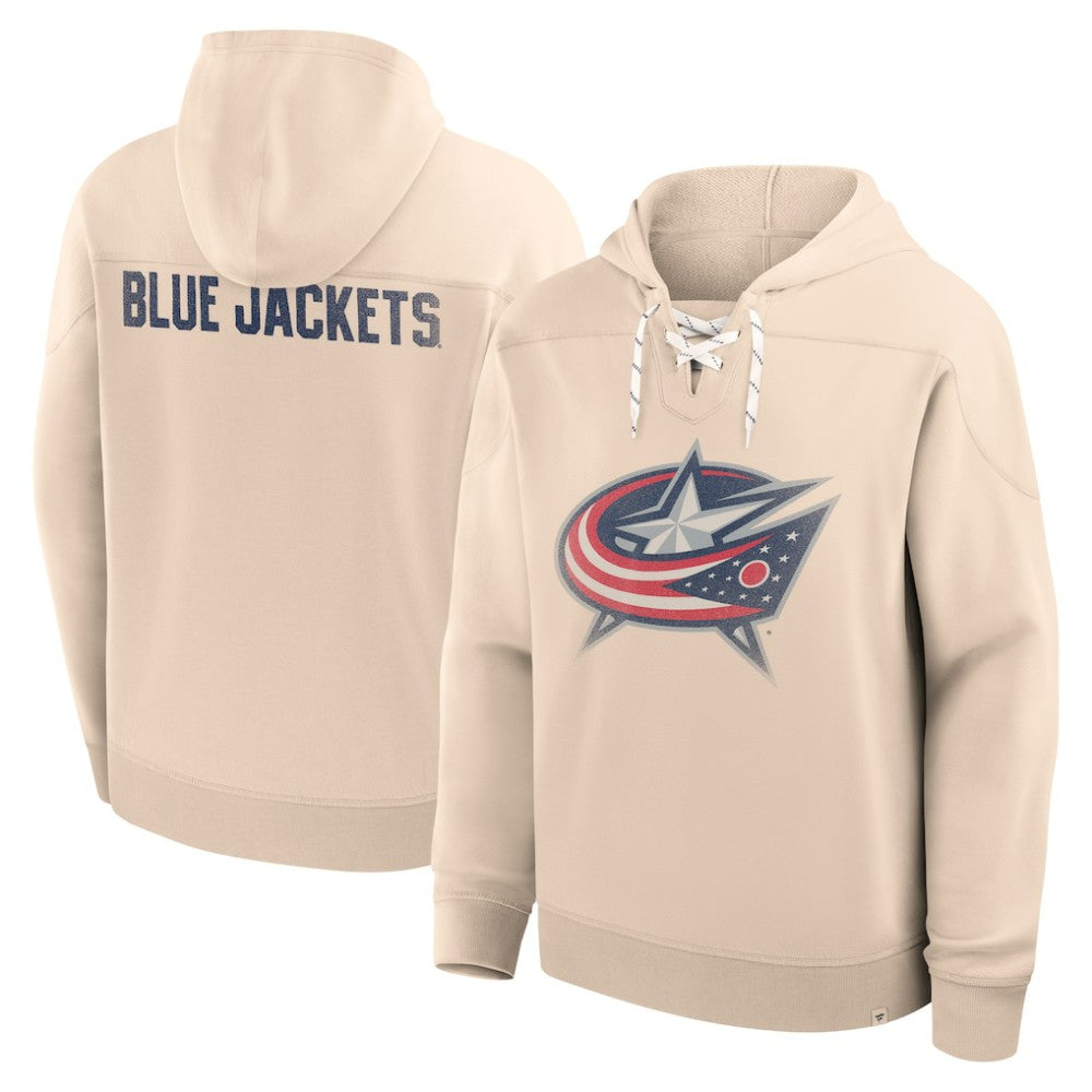 NHL Columbus Blue Jackets Fanatics Vintage Hoodie - Cream