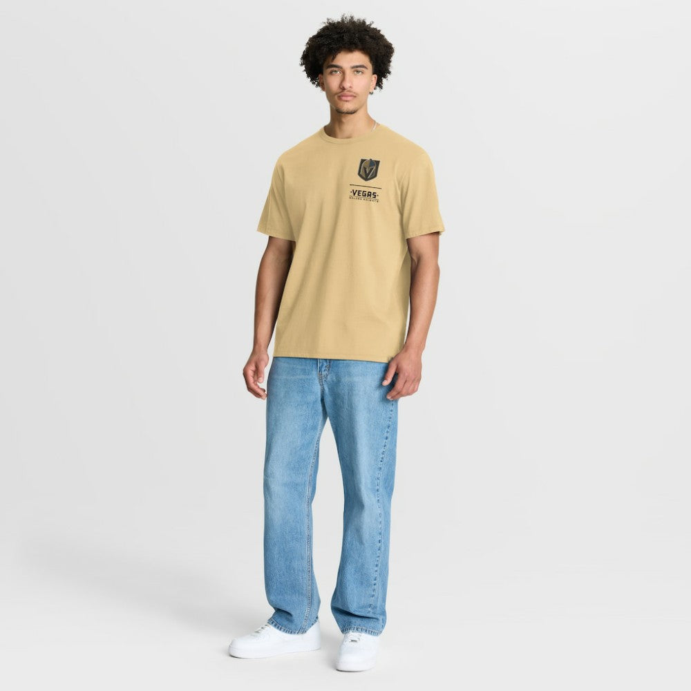 NHL Vegas Golden Knights Fanatics Crash The Net Legacy T-Shirt - Gold