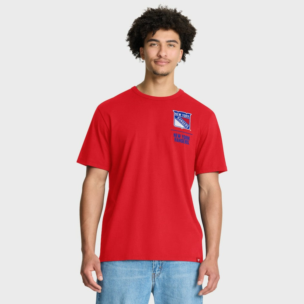NHL New York Rangers Fanatics Crash The Net Legacy T-Shirt - Red