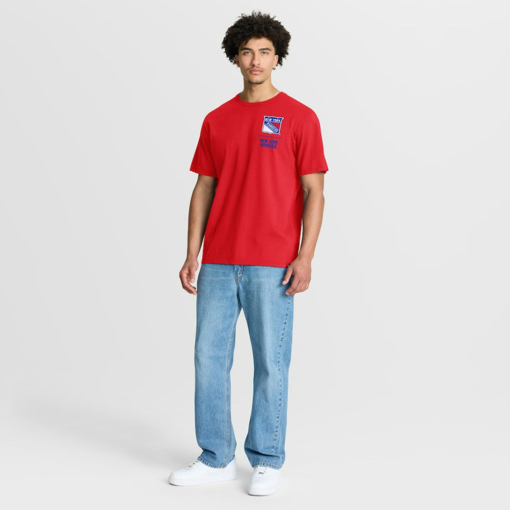 NHL New York Rangers Fanatics Crash The Net Legacy T-Shirt - Red