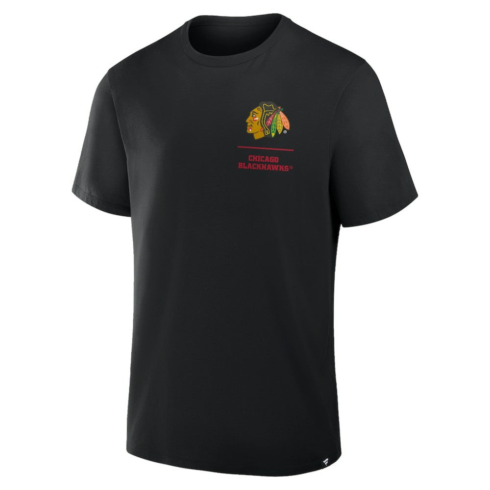 NHL Chicago Blackhawks Fanatics Crash The Net Legacy T-Shirt - Black