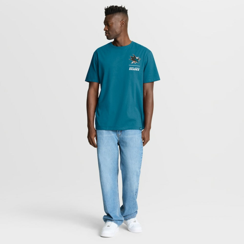 NHL San Jose Sharks Fanatics Crash The Net Legacy T-Shirt - Teal