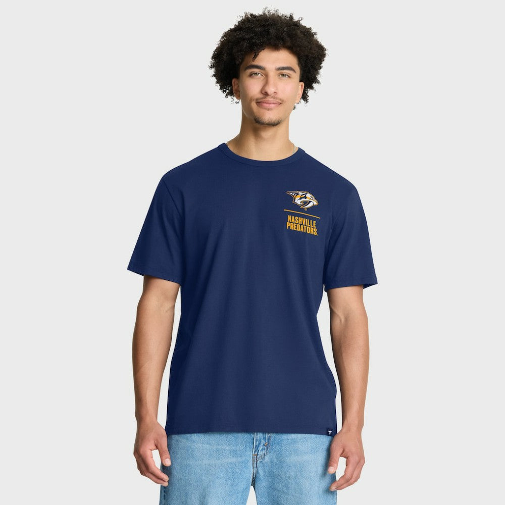 NHL Nashville Predators Fanatics Crash The Net Legacy T-Shirt - Navy