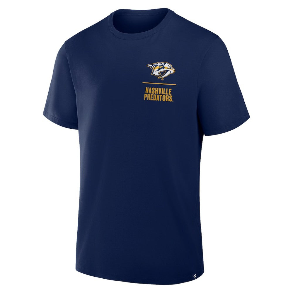 NHL Nashville Predators Fanatics Crash The Net Legacy T-Shirt - Navy