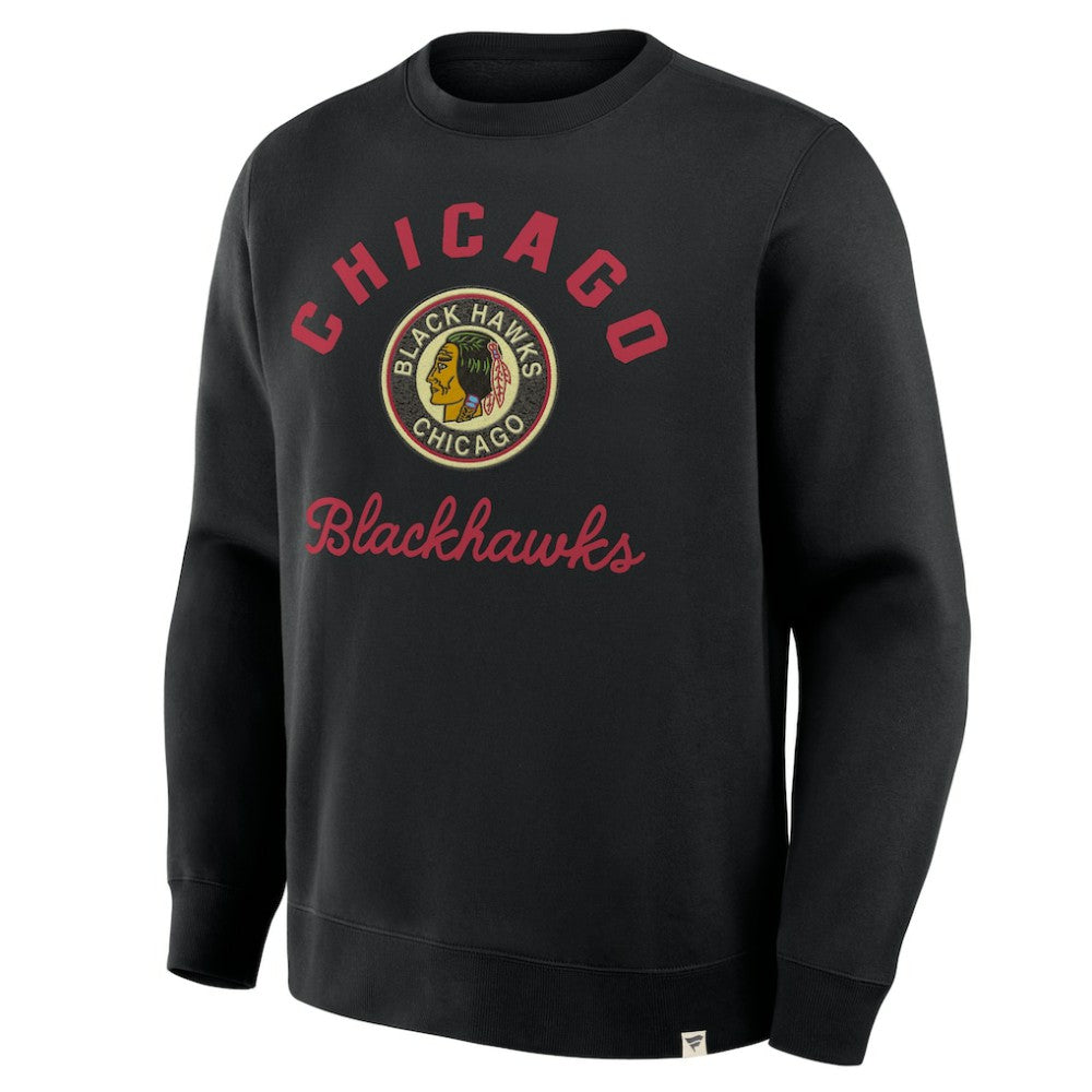 NHL Chicago Blackhawks Fanatics Vintage Stickler Sweatshirt - Black
