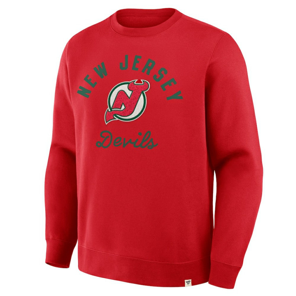 NHL New Jersey Devils Fanatics Vintage Stickler Sweatshirt - Red