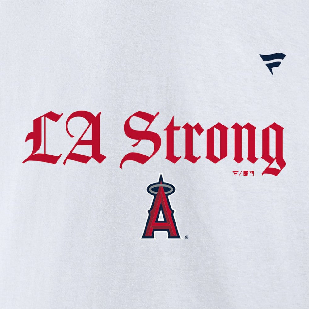 Los Angeles Angels Fanatics Unisex LA Strong Premium Fleece Pullover Hoodie - White Hoodies