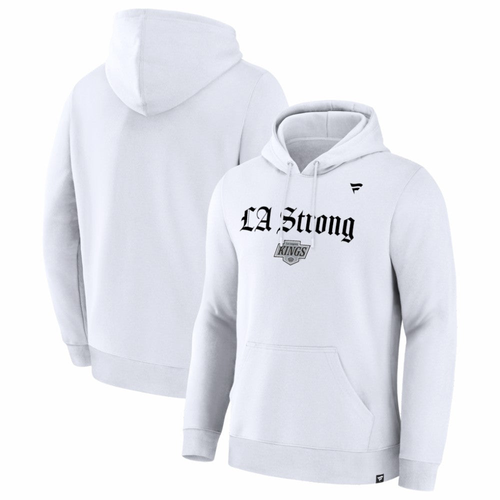 NHL Los Angeles Kings Fanatics Unisex LA Strong Premium Fleece Pullover Hoodie - White