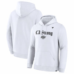 NHL Los Angeles Kings Fanatics Unisex LA Strong Premium Fleece Pullover Hoodie - White