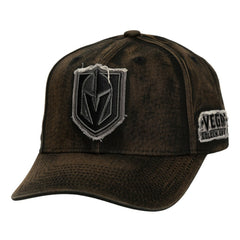 NHL Vegas Golden Knights Mitchell & Ness Downtown Snow Wash Pro-Crown Adjustable Hat - Black
