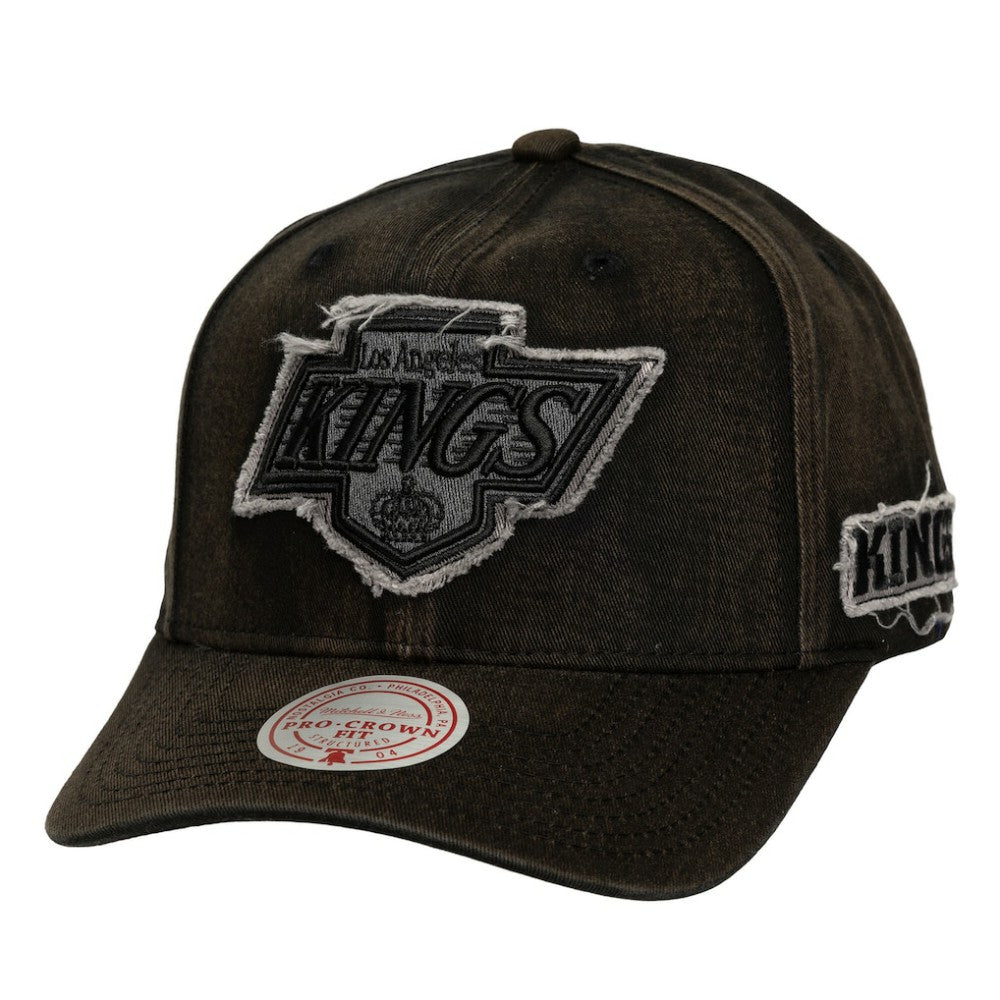 NHL Los Angeles Kings Mitchell & Ness Downtown Snow Wash Pro-Crown Adjustable Hat - Black