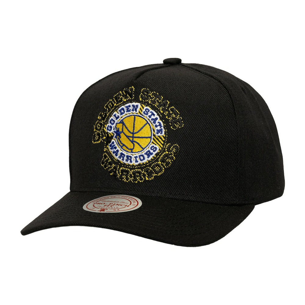 Golden State Warriors Tilted Pro Pinch Adjustable Hat Black