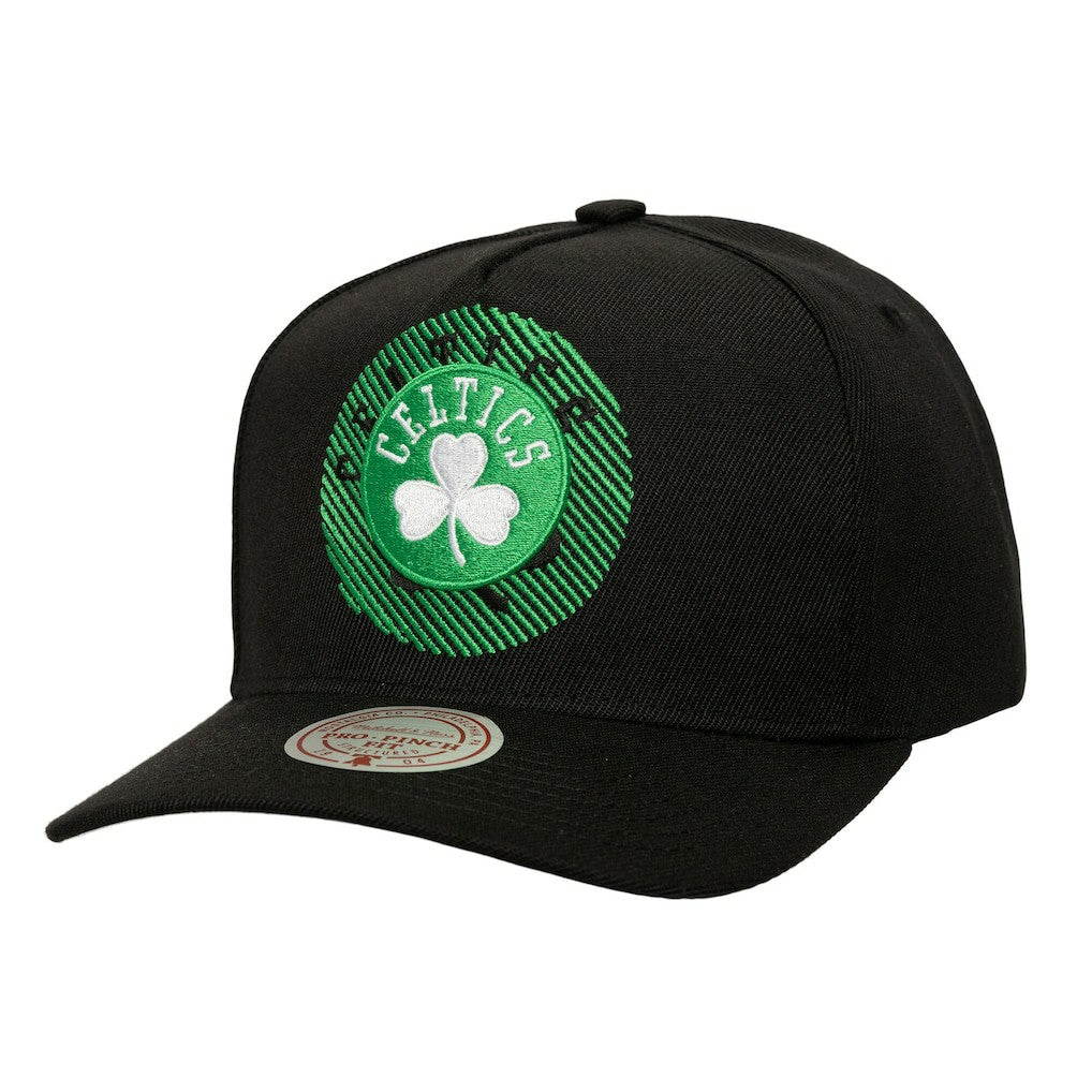 Boston Celtics Tilted Pro Pinch Adjustable Hat Black