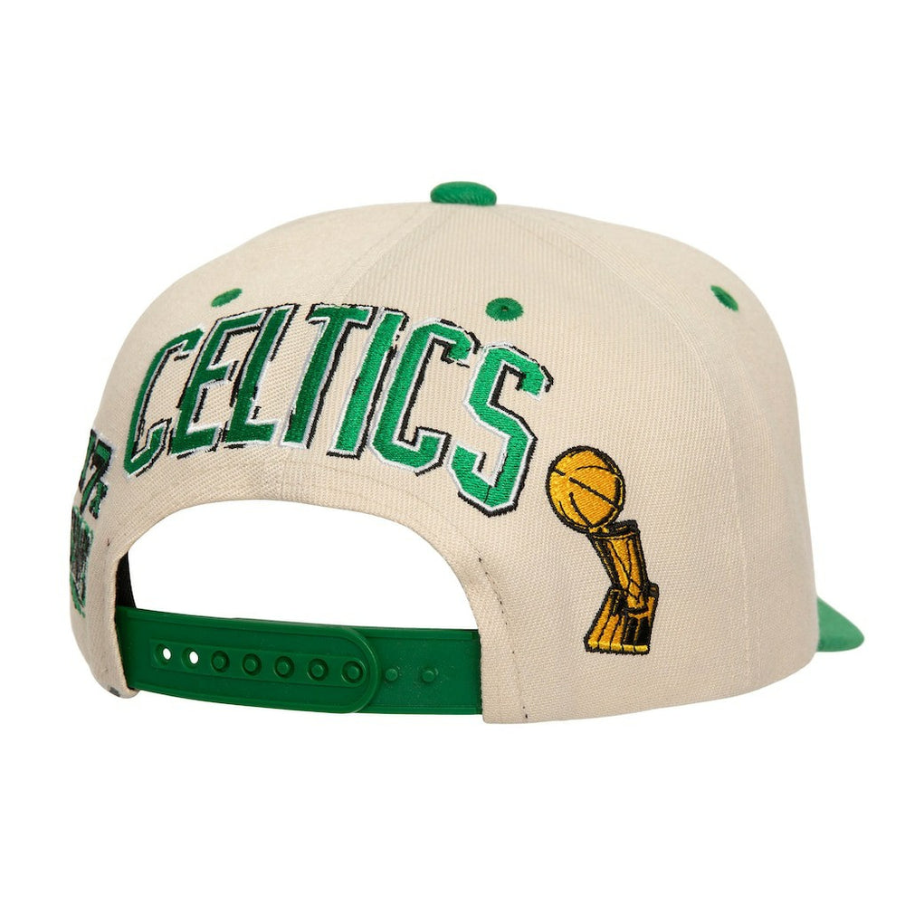 Boston Celtics 17x NBA Champions Soul Legacy Defined Pro Crown Snapback Hat Cream/Kelly Green